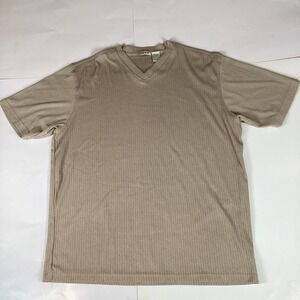 Summa Mens T Shirt Size M Medium Top Short Sleeve Comfort V Neck Stretch Casual